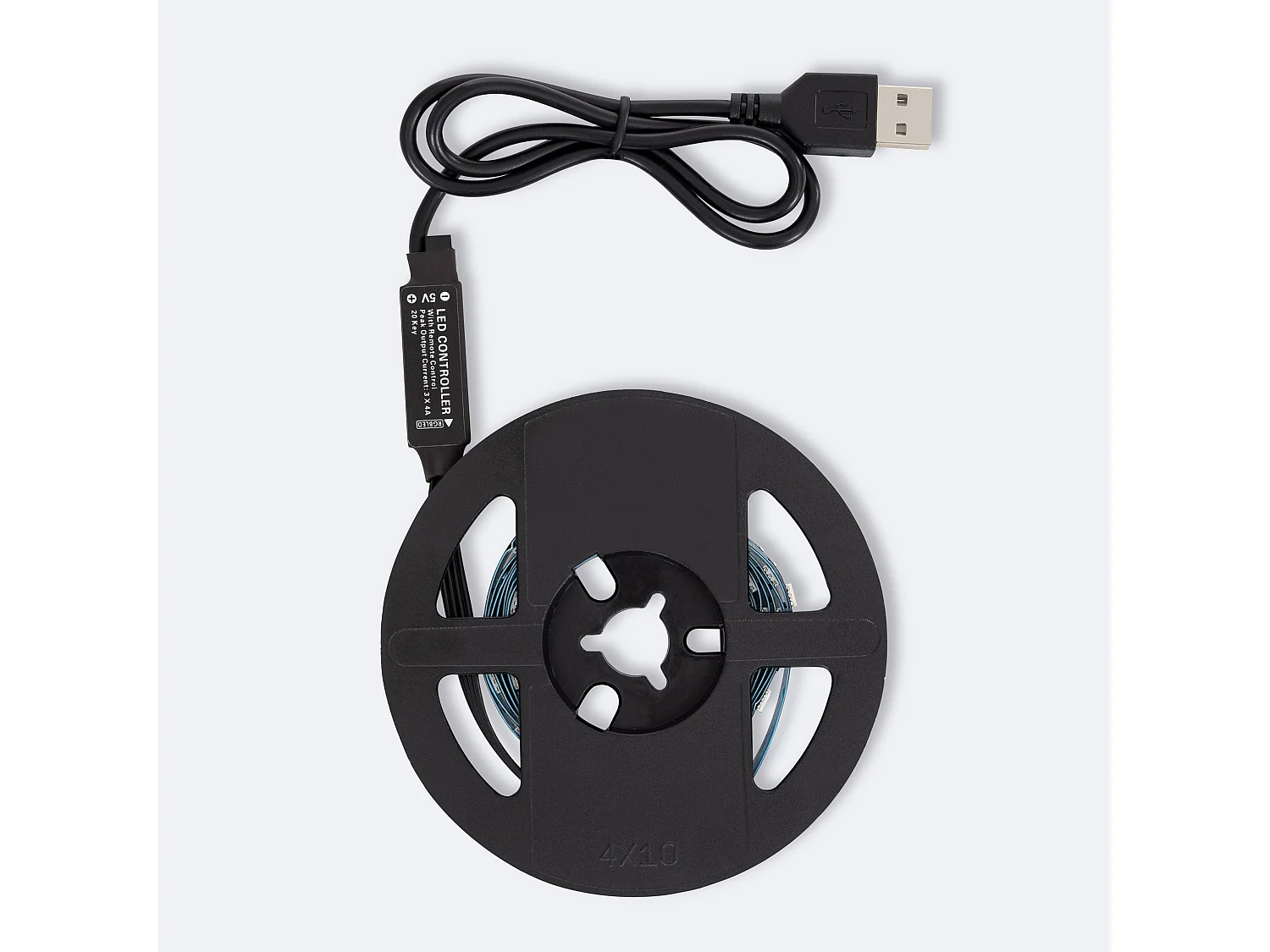 Tira LED 5V RGB 24 LED/m 2m IP20 KIT con USB para Televisión RGB
