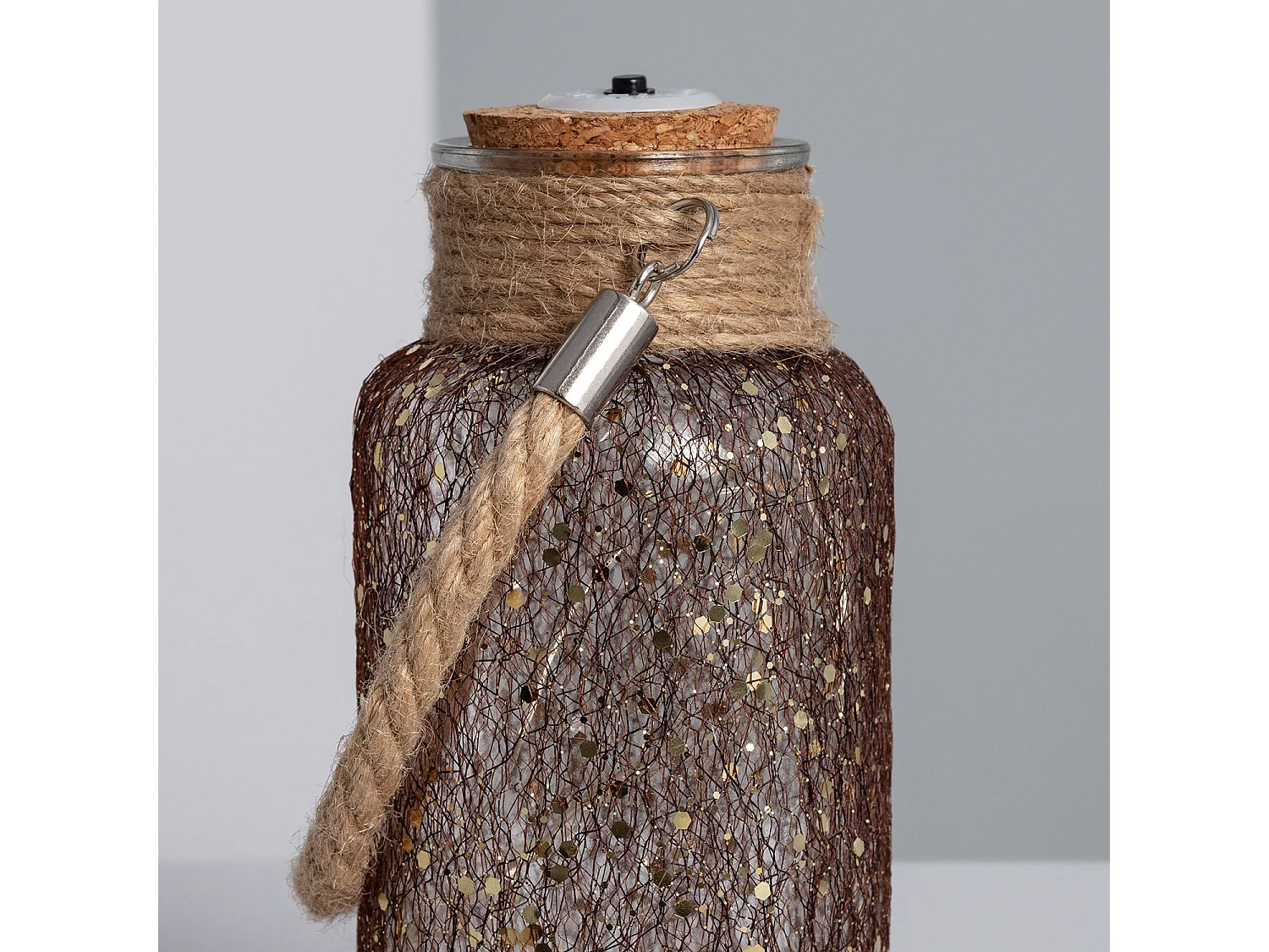 Barattolo di Vetro LED Firefly Marrone