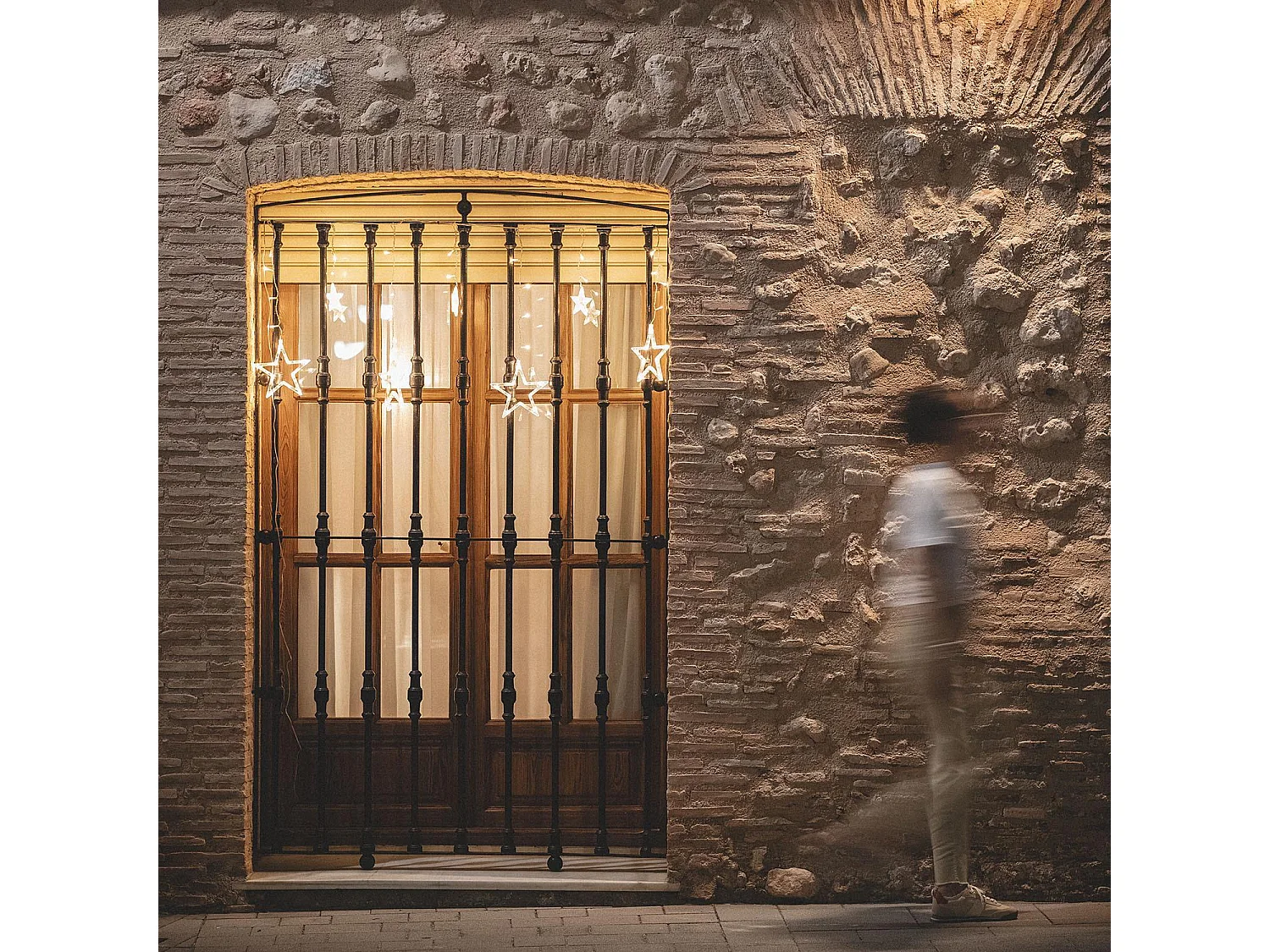 Ghirlanda per Esterni LED Stella 1.2m 3000K Bianco Caldo