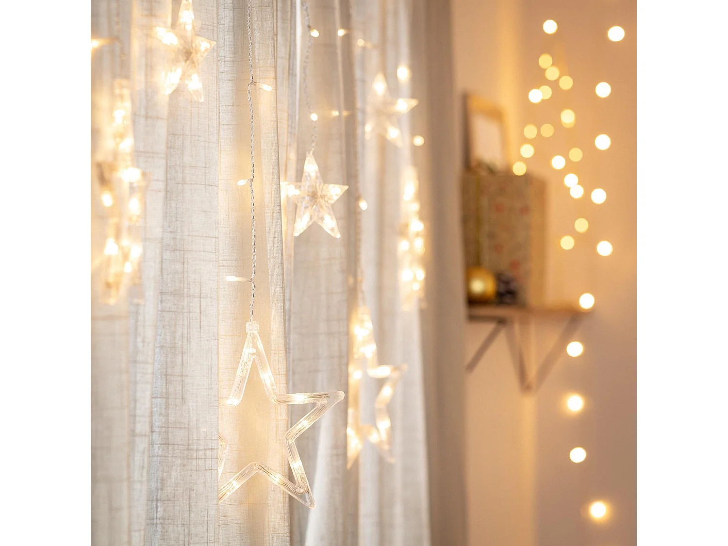 Ghirlanda per Esterni LED Stella 1.2m 3000K Bianco Caldo