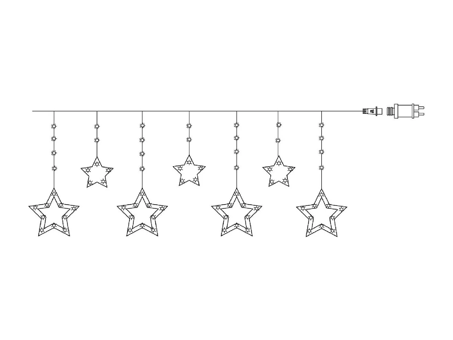 Ghirlanda per Esterni LED Stella 1.2m 3000K Bianco Caldo