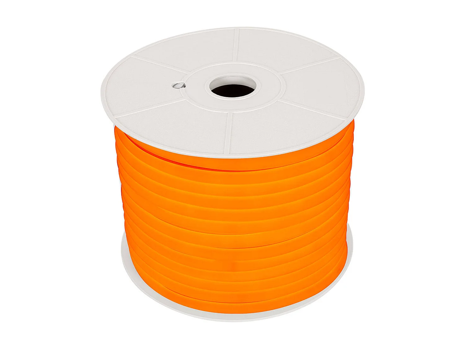 Bobina 50m Striscia LED Neon Regolabile 220V Arancione Semicircolare 180 7.5W/m IP67 Taglio 100cm Arancione