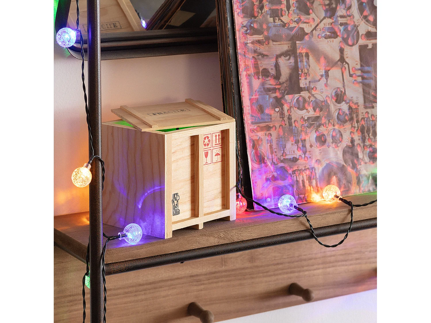 Ghirlanda LED Solare per Esterni 30 Sfere 5m RGB