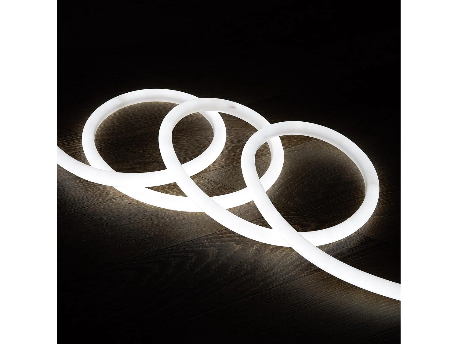 Tira LED Neón Regulable 220V Blanco Frío Circular 360 9W/m Corte 100cm IP67 a Medida 15 m