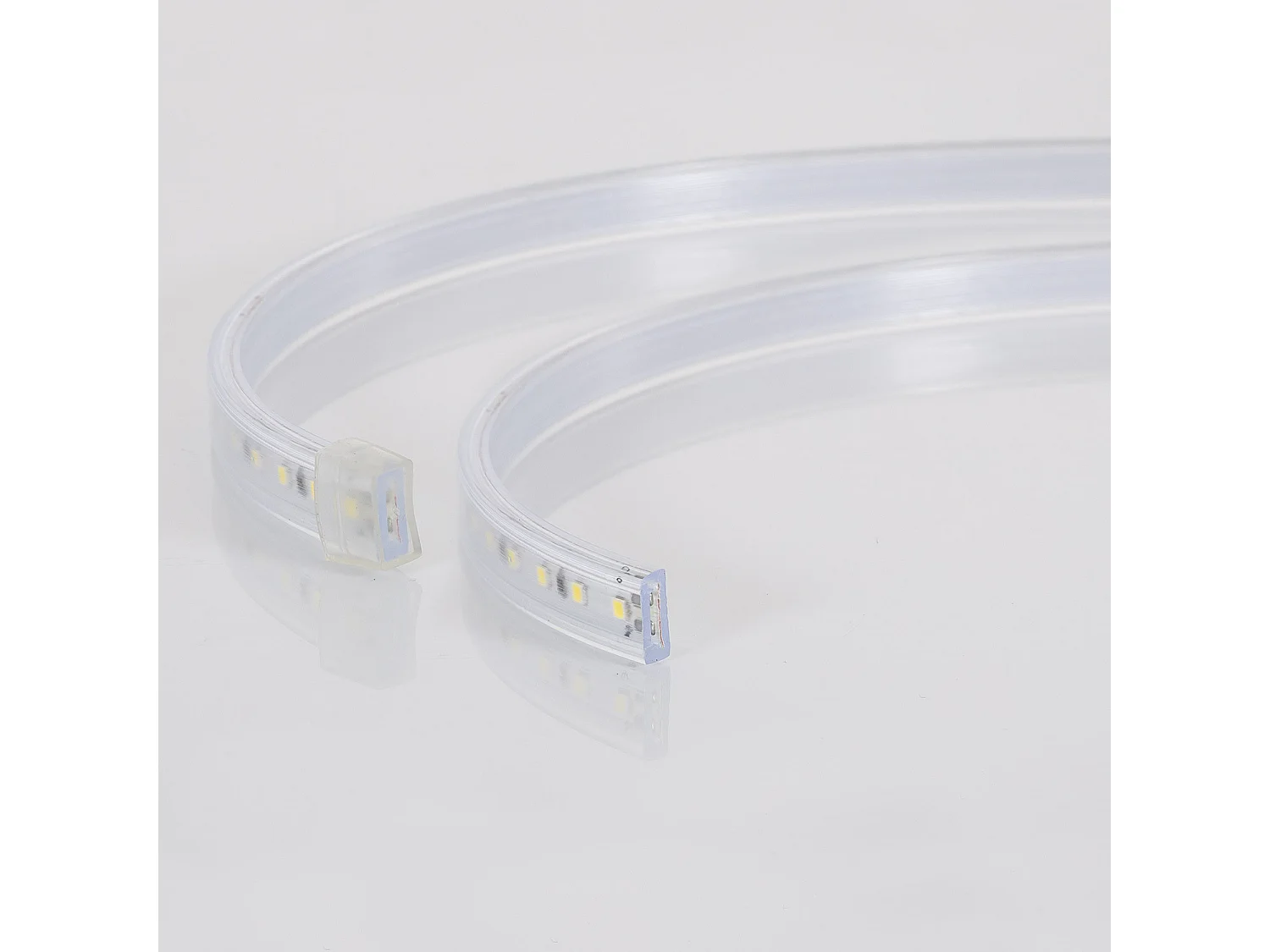 Tira LED 220V AC 100 LED/m Blanco Neutro IP67 a Medida Ancho 14mm Corte cada 25 cm 2 m