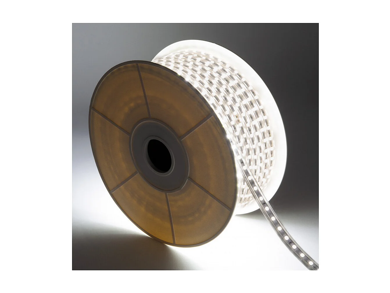 Tira LED 220V AC 100 LED/m Blanco Neutro IP67 a Medida Ancho 14mm Corte cada 25 cm 2 m