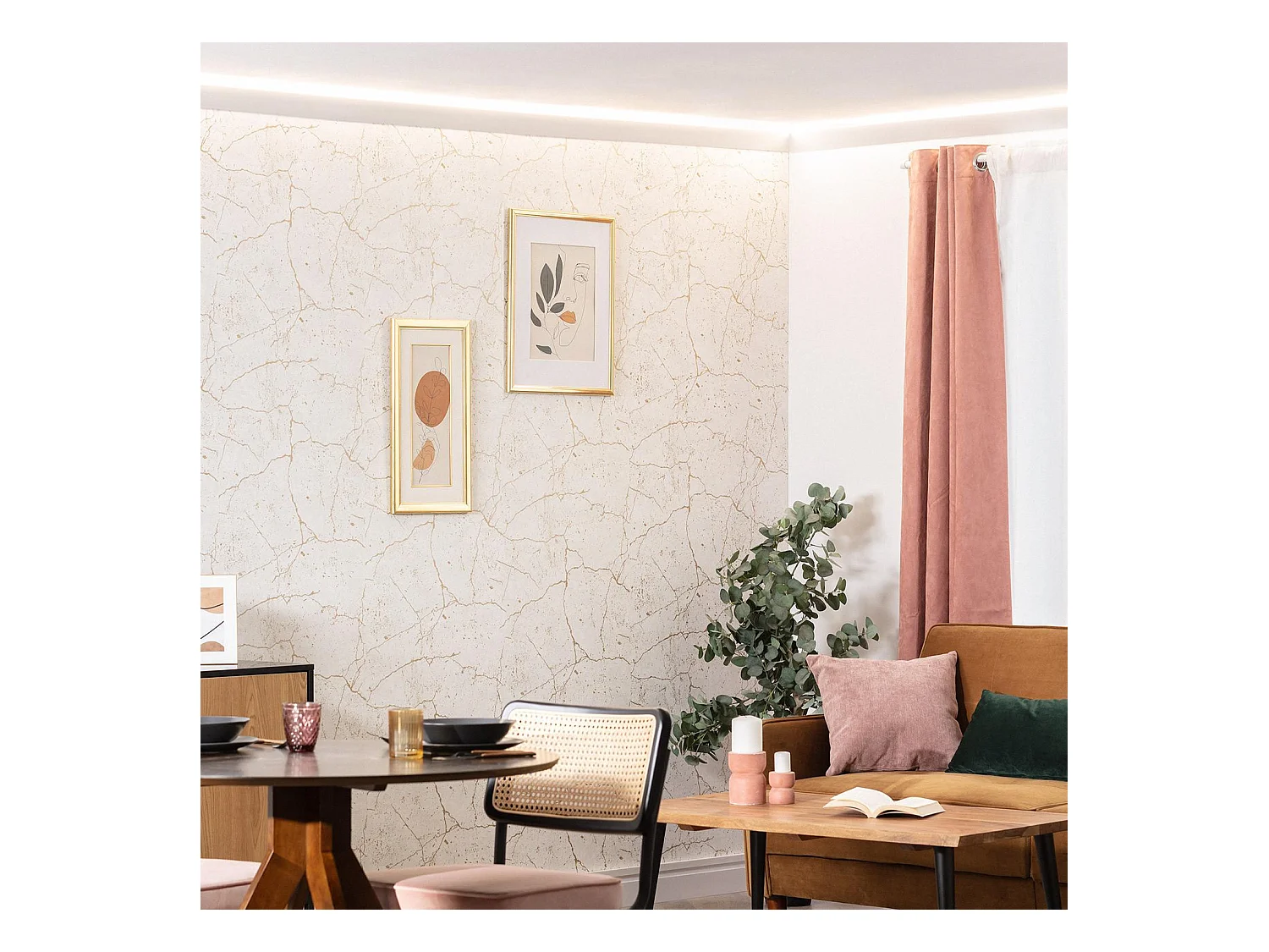 Moldura para Tira LED 2m Diagonal Modern Blanco