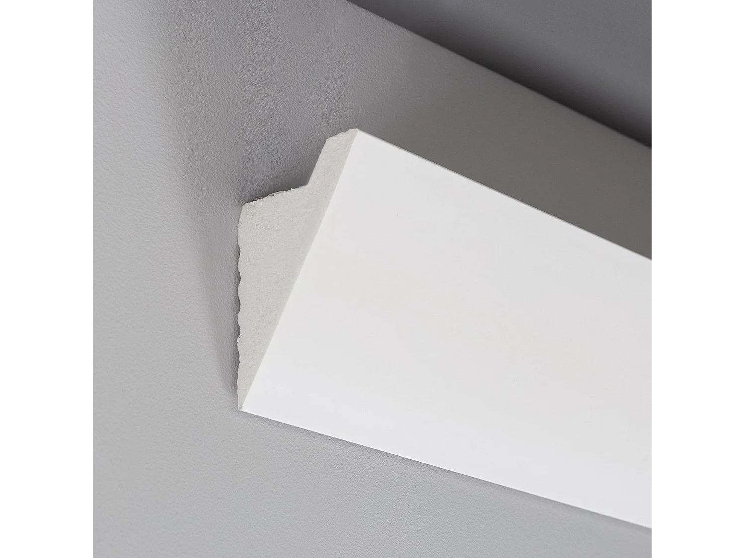 Moulure Diagonale Modern 2m pour Ruban LED  Blanc