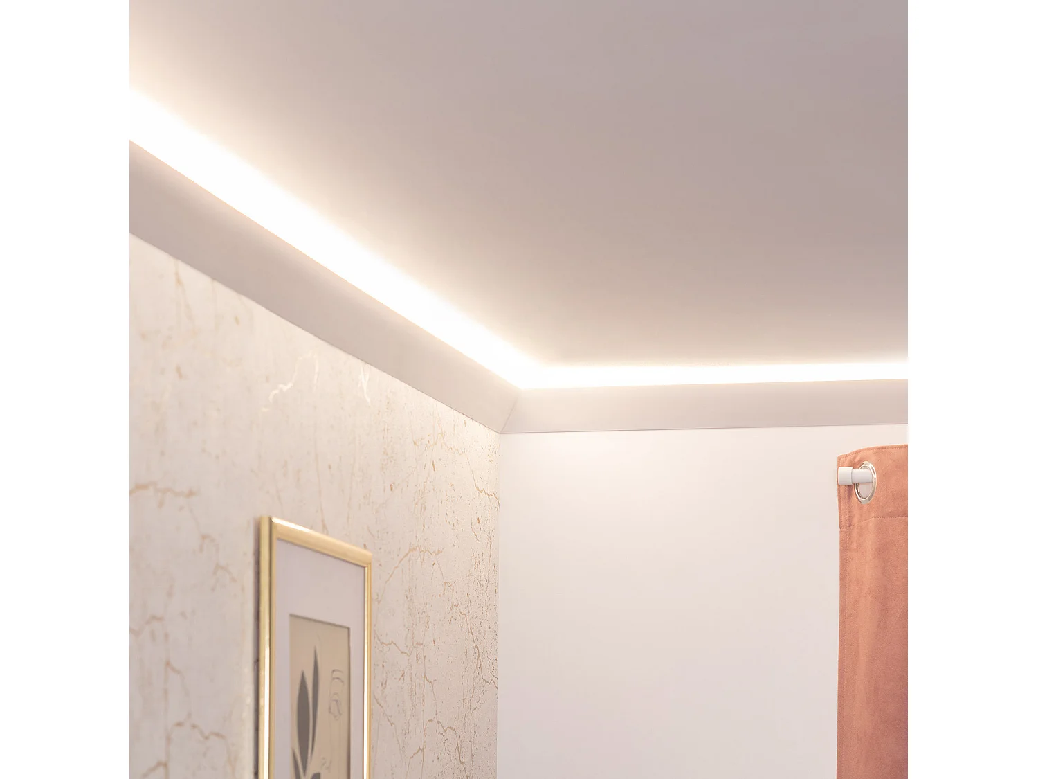 Moldura para Tira LED 2m Diagonal Modern Blanco