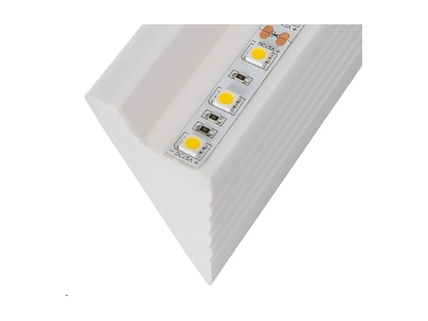 Modanatura per Striscia LED 2m Angolare Modern Bianco