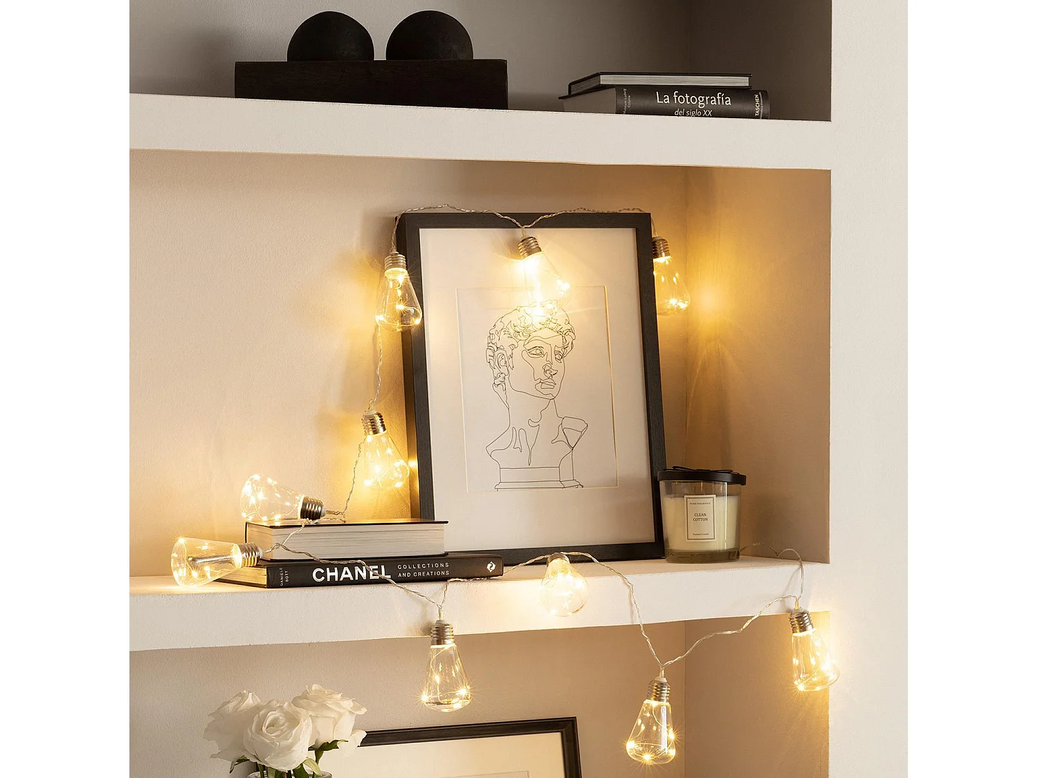 Guirlande d'Ampoules LED Edison 2m 3000K Blanc chaud