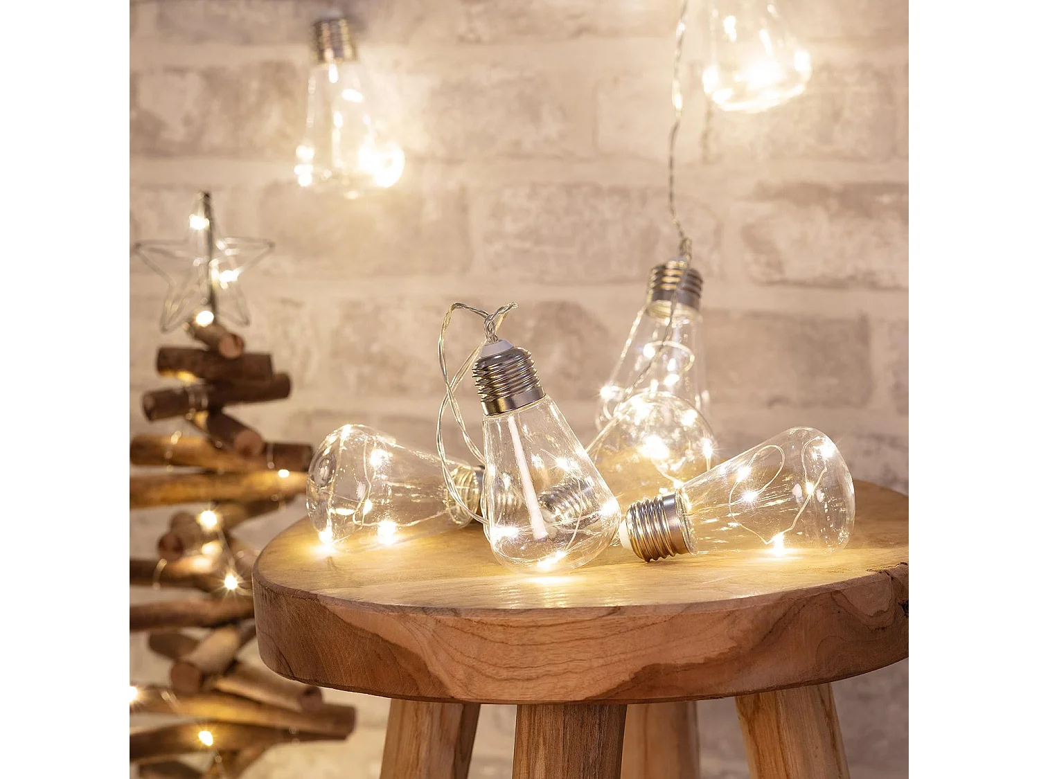 Guirlande d'Ampoules LED Edison 2m 3000K Blanc chaud