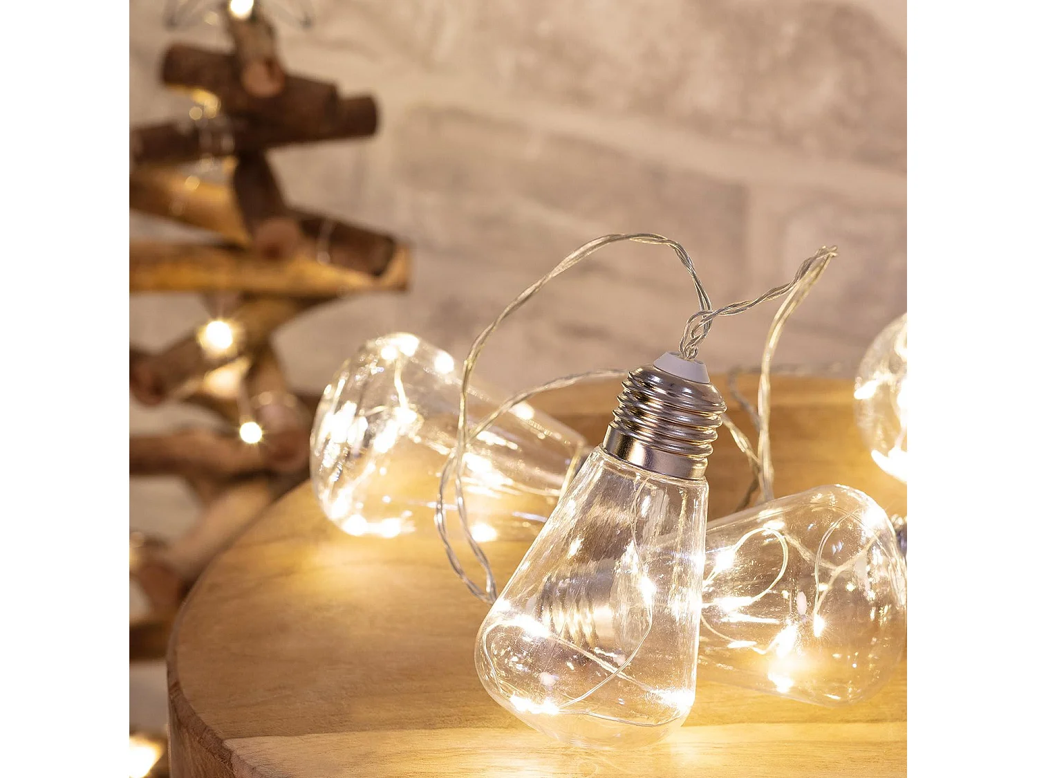 Guirlande d'Ampoules LED Edison 2m 3000K Blanc chaud