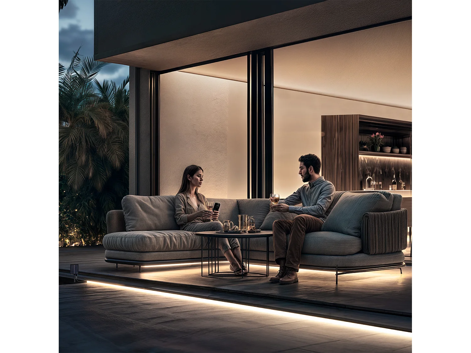 Bobina 5m Striscia LED per Esterno Solare 3.7V DC 30LED/m IP65 Larga 8mm Taglio 3cm 4000K Bianco Naturale