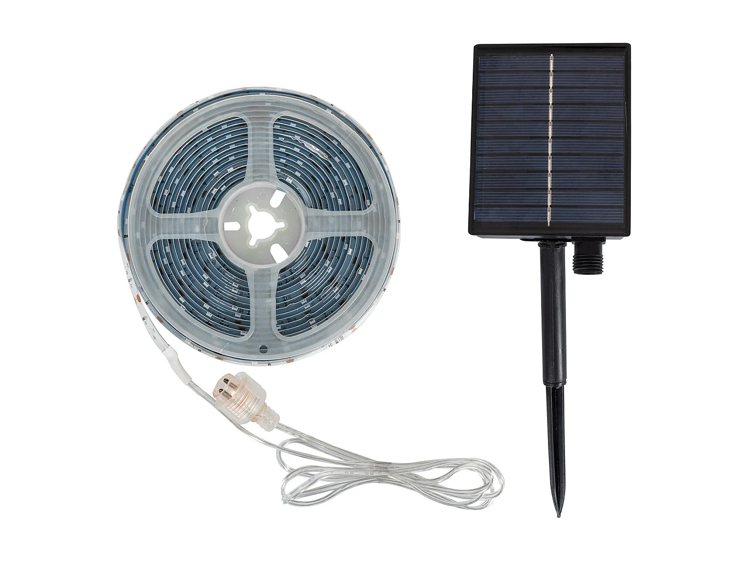 Ruban LED Extérieur Solaire 3.7V DC 30LED/m 5m IP65 Largeur 8mm coupe tous les 3cms 4000K Blanc neutre