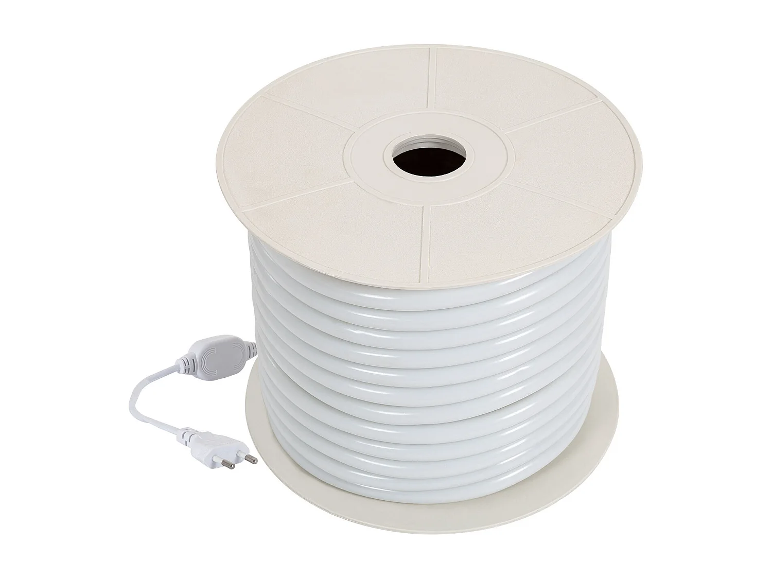Bobina 50m Striscia LED Neon Regolabile 220V Arancione Circolare 360 9W/m IP67 Taglio 100cm Arancione