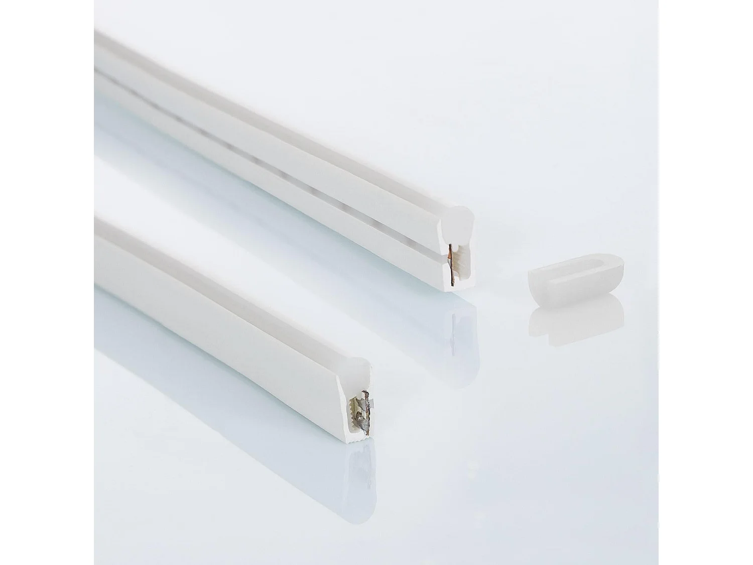 Bobina 100m Striscia LED Neon per Insegne 12V 7.2W/m Larga 12mm FreeCut Bianco Naturale