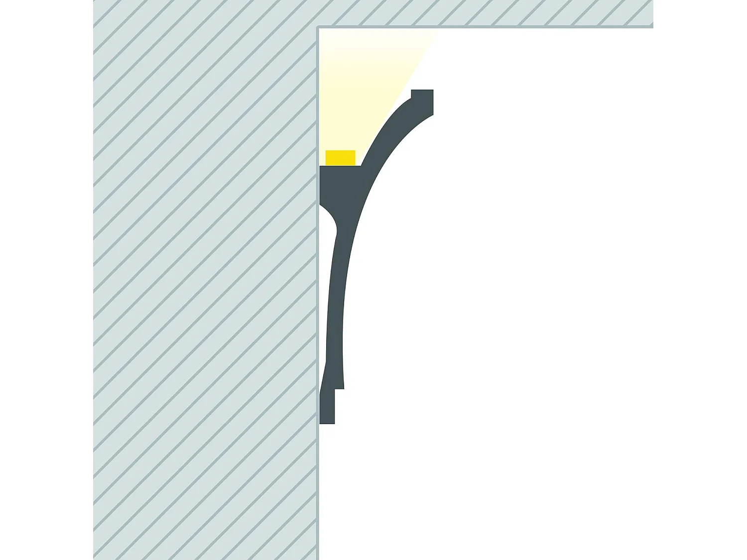 Moulure Flame 2m pour Ruban LED  Blanc