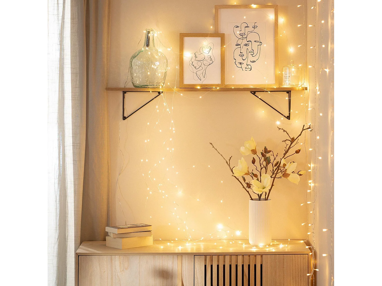 Ghirlanda Filo Metallico LED Jelendi 2m 3000K Bianco Caldo