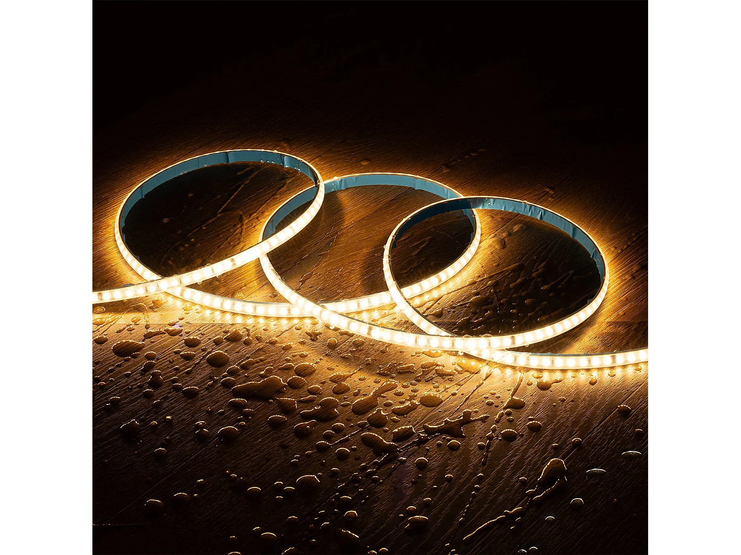 Ruban LED Dimmable 220V SMD Auto-redressement 120 LED/m BOBINE 20m 7W/m 700lm/m Largeur 9mm Coupe 10cm IP67 2700K Blanc chaud