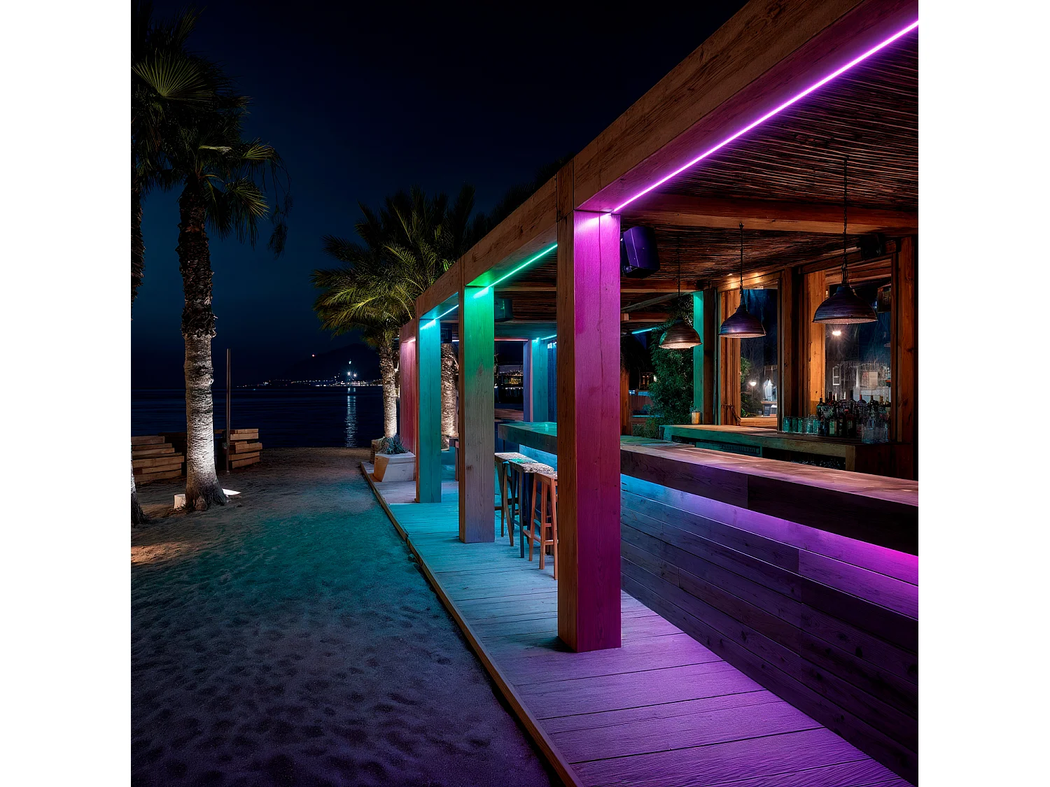 Bobina 50m Striscia LED Neon Regolabile 220V RGB Semicircolare 180 9W/m IP67 Taglio 100cm RGB