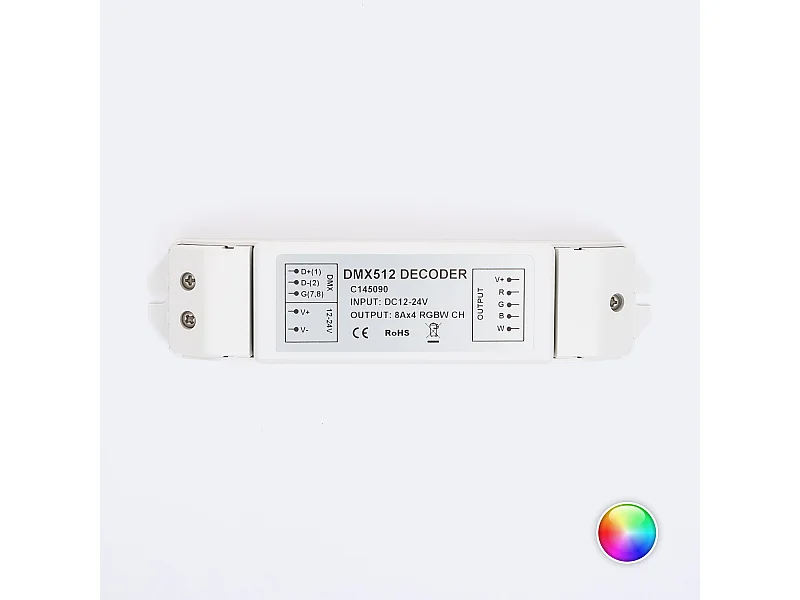 Controller RGBW DMX512 Decoder 4 Canali RGBW