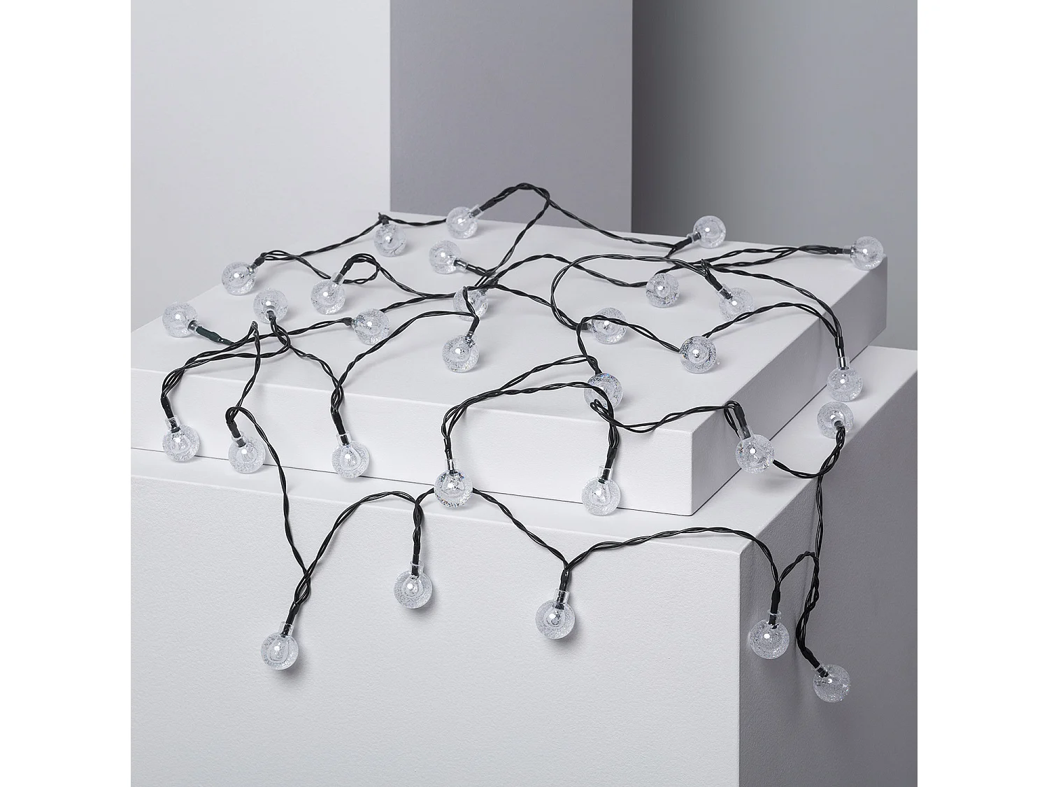 Guirlande LED Extérieure Solaire 30 Boules 5m 5000K Blanc froid