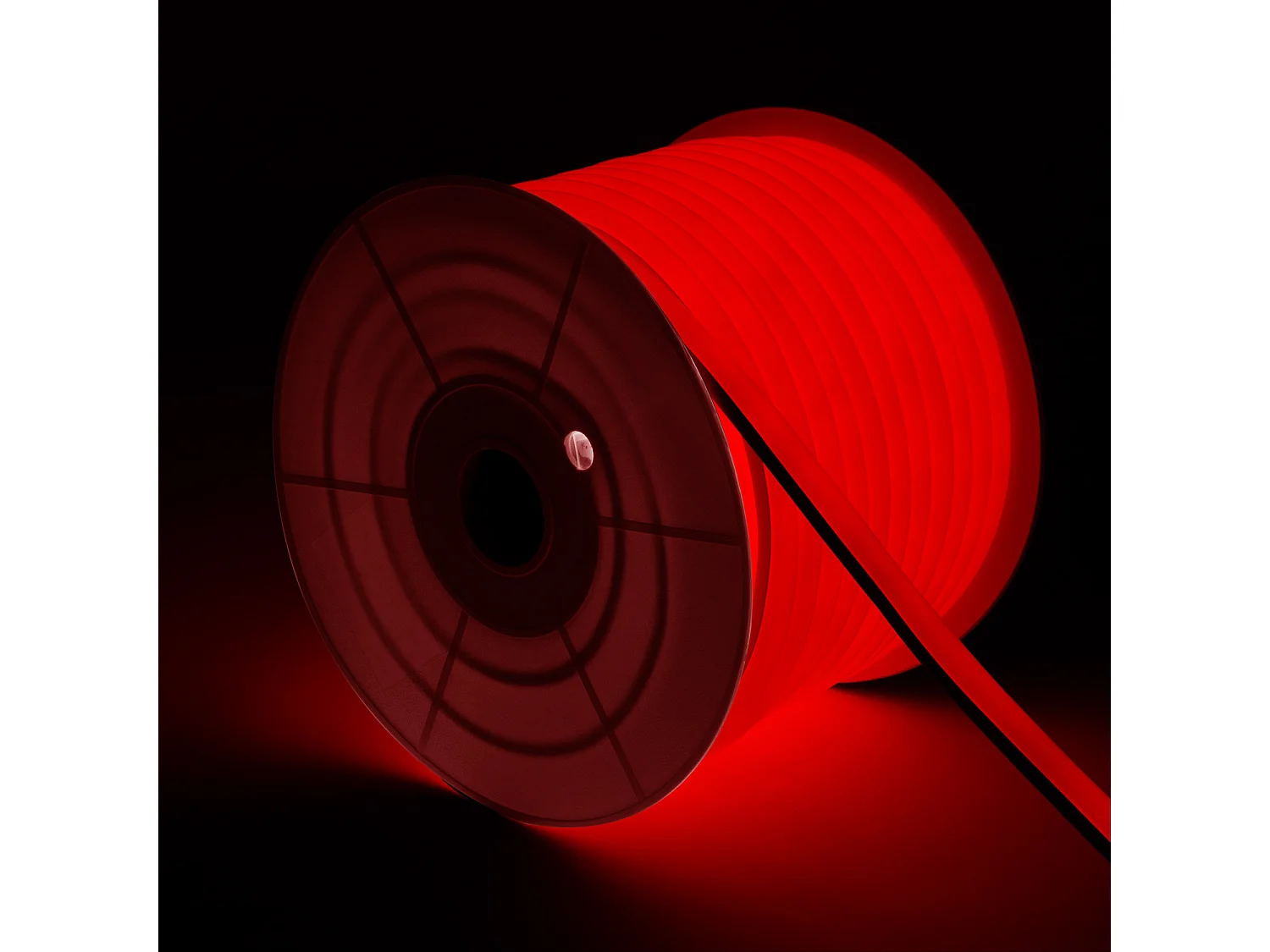 Gaine Néon LED Flexible Dimmable 7.5W/m 220V AC 120LED/m Semi-circulaire 180° Rouge IP67 sur Mesure Coupe tous les 100cm 19 m