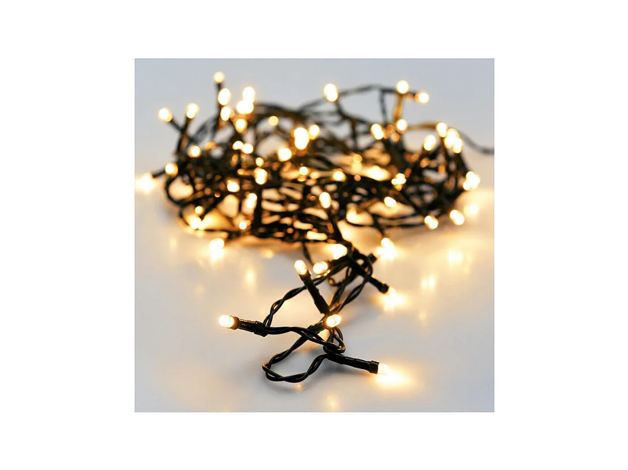 Ghirlanda per Esterni Cavo Nero LED Bianco Caldo 9m Bianco Caldo 2700K