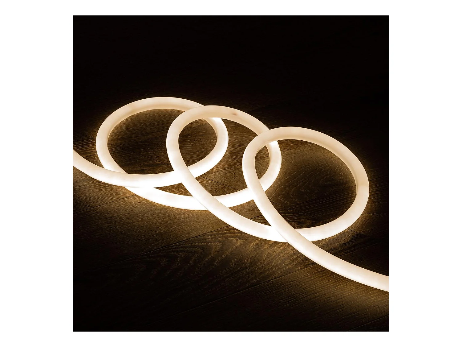 Striscia LED Neon Regolabile 220V Bianco Naturale Circolare 360 9W/m IP67 Taglio 100cm 1 m
