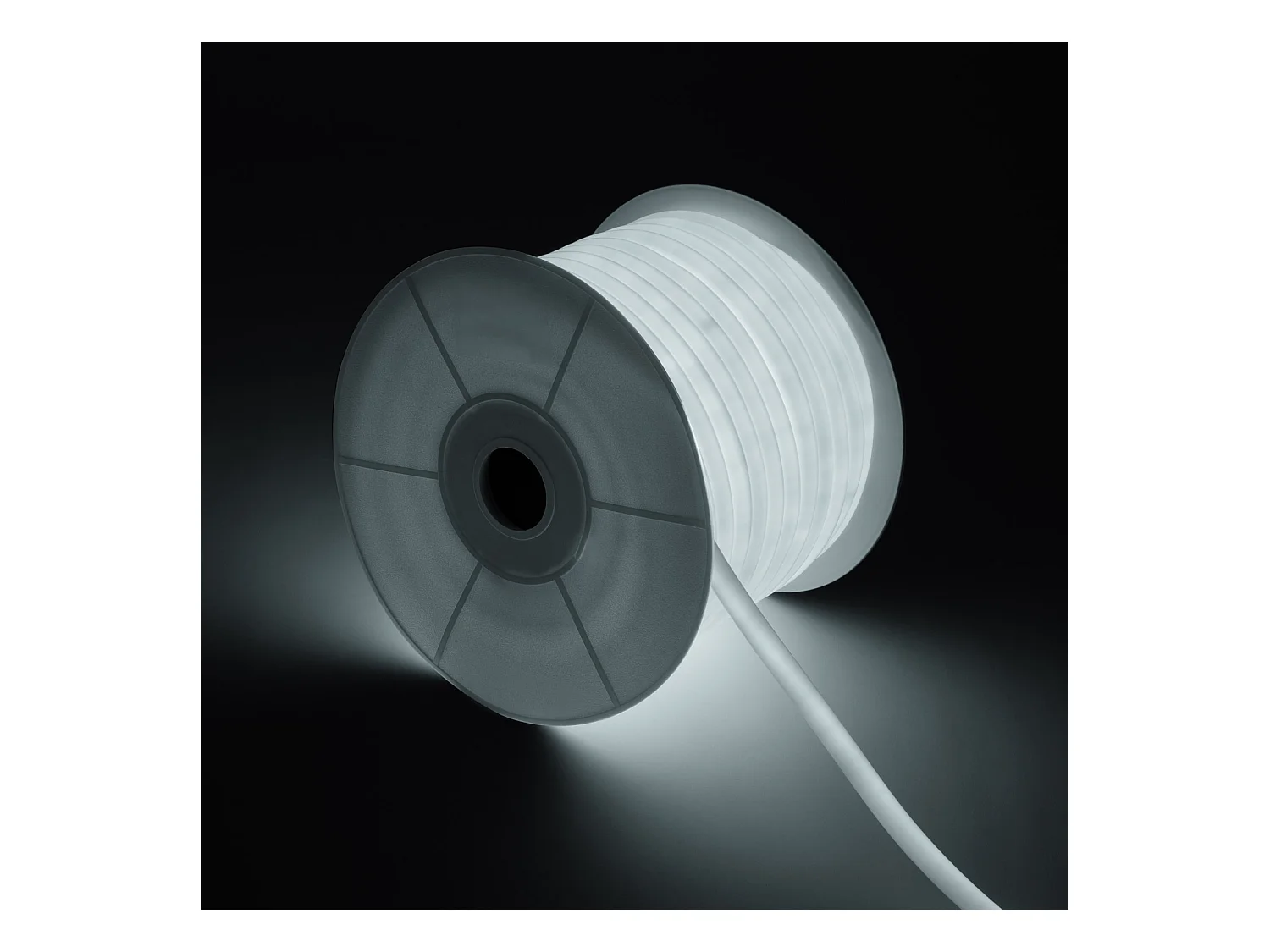 Ruban LED Néon Dimmable 220V BOBINE 50m Blanc Froid Circulaire 360 9W/m Coupe 100cm IP67 Blanc froid