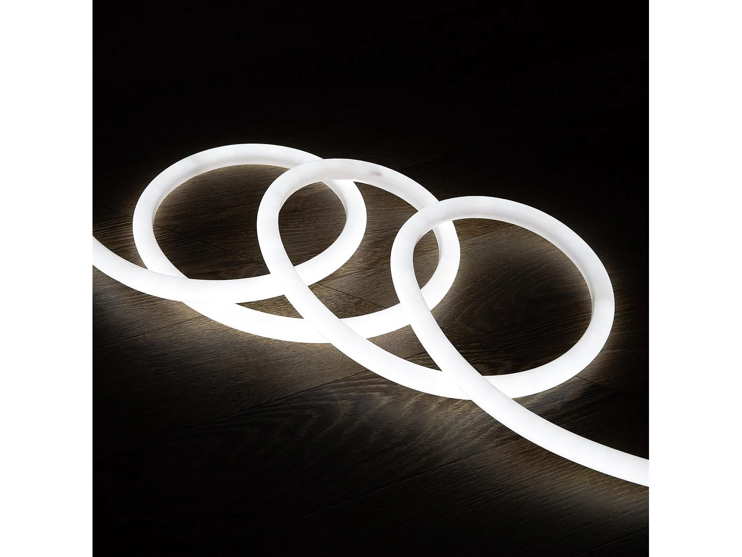 Ruban LED Néon Dimmable 220V BOBINE 50m Circulaire 360 9W/m Coupe 100cm IP67 Blanc froid