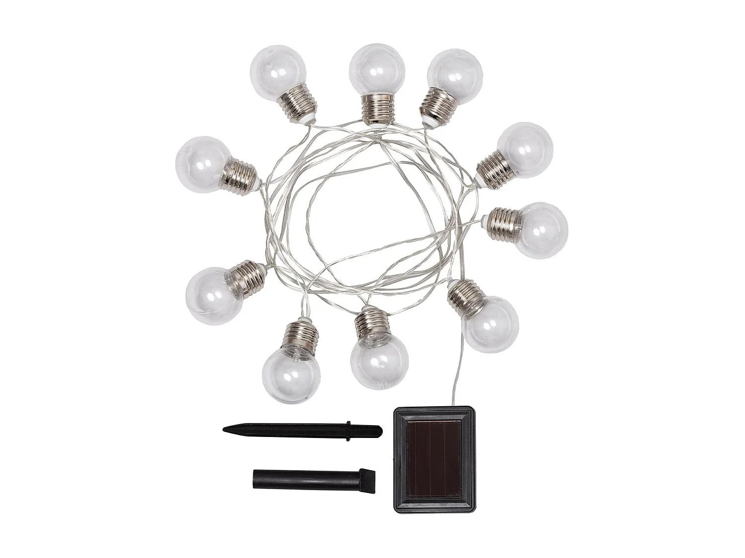 Ghirlanda di Lampadine LED Solare Galilei 2m 3000K Bianco Caldo