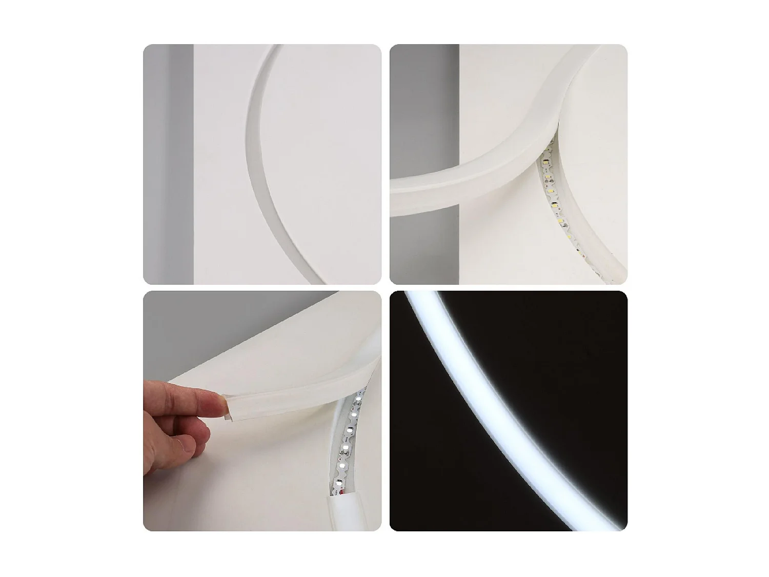 Profilé Néon SFLEX 25x14 Courbe Verticale pour Rubans LED IP20 jusqu'à 15 mm 2 m