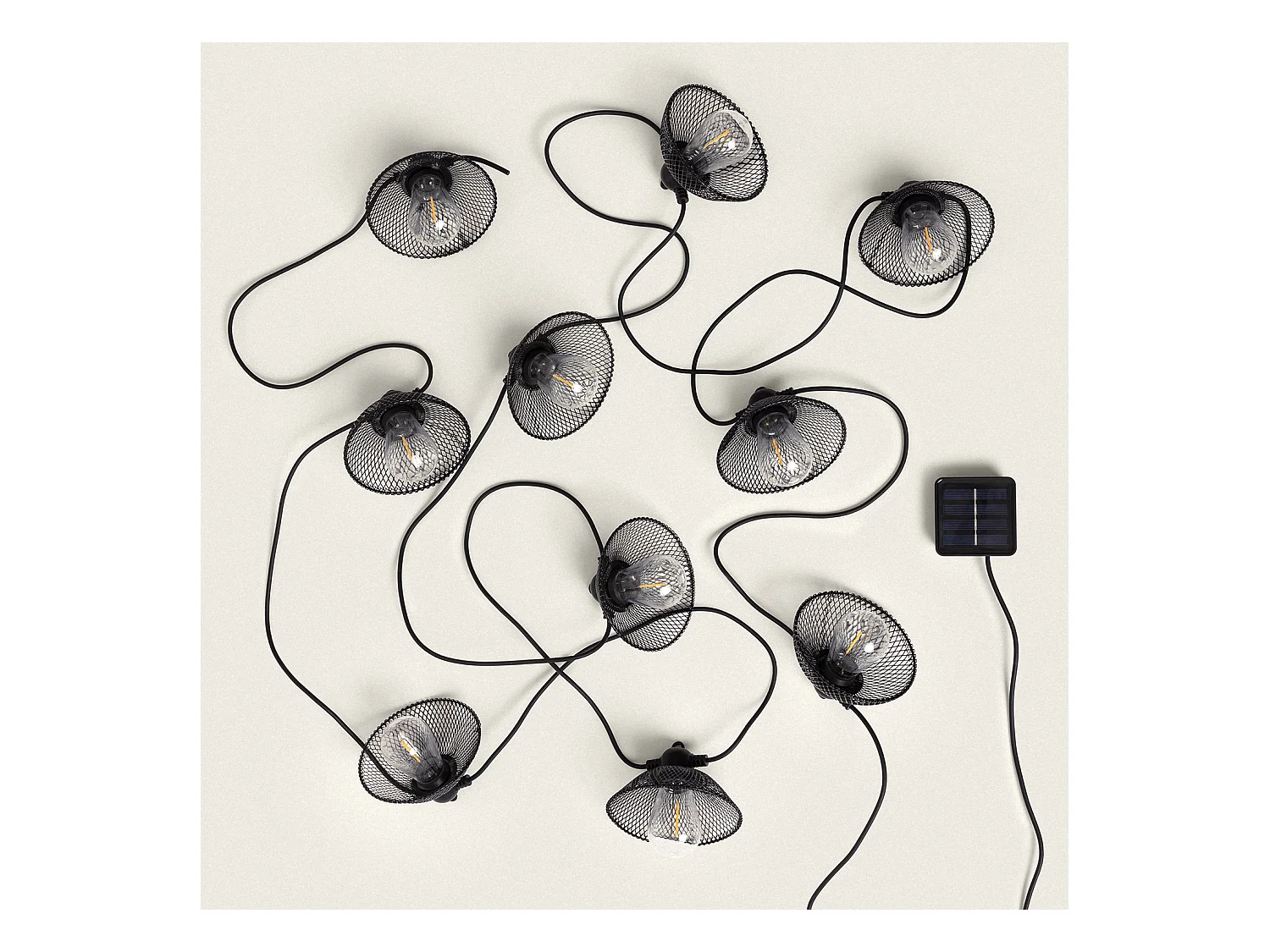 Guirlande Solaire Extérieure d'Ampoules LED Kodos 6.5m 3000K Blanc chaud
