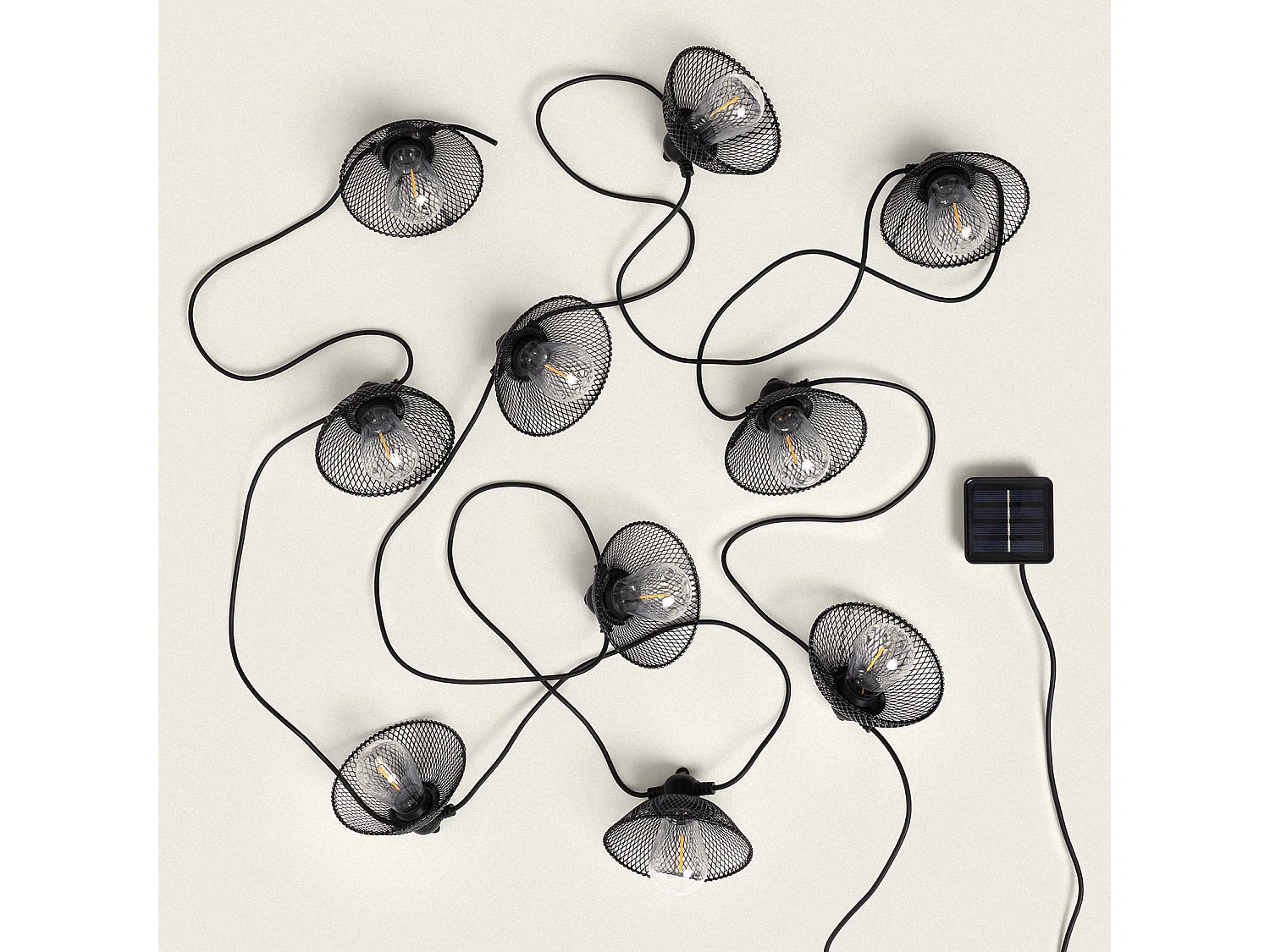 Guirnalda Solar Exterior LED de Bombillas Kodos 6.5m 3000K Blanco Cálido