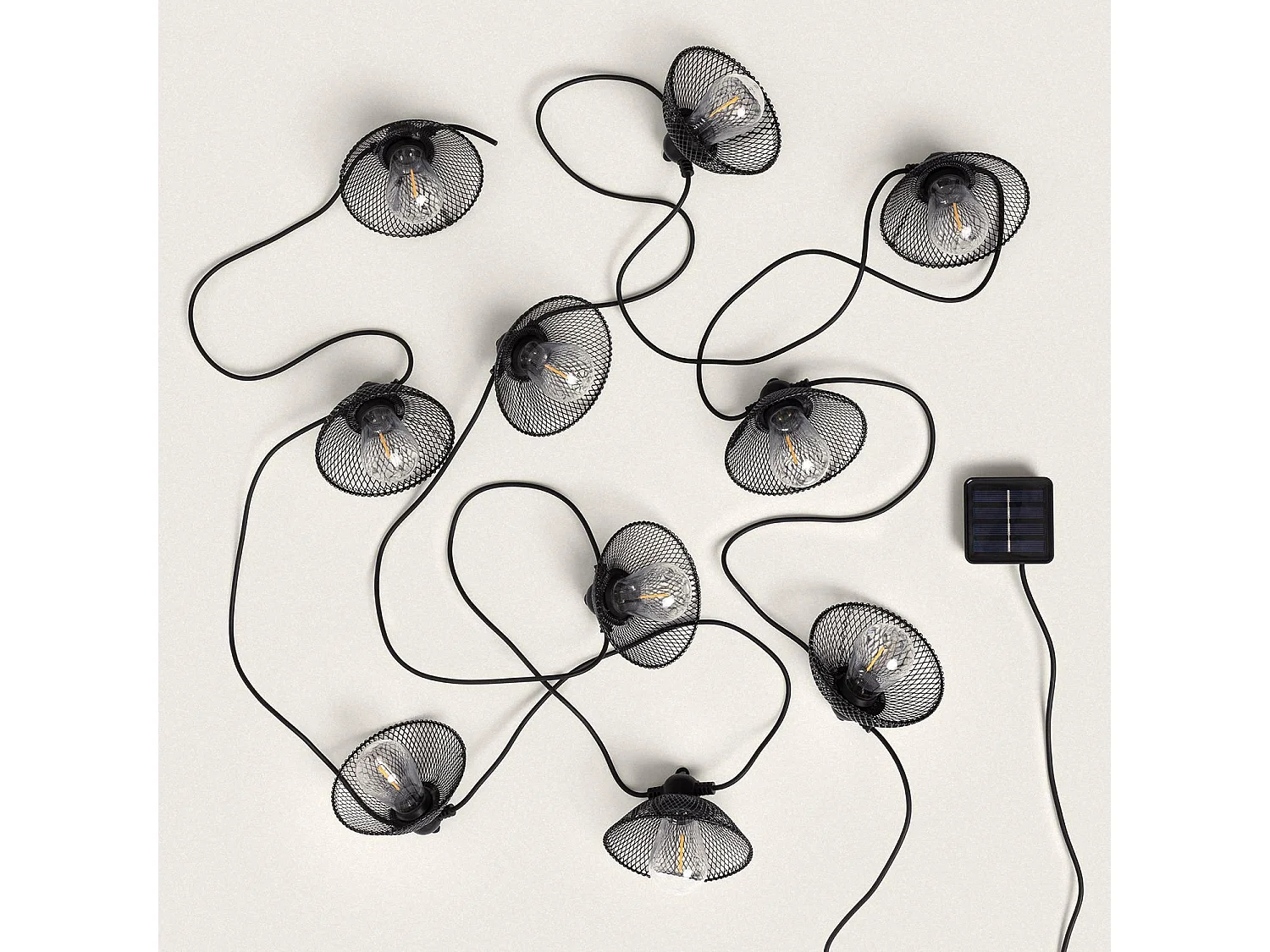 Guirnalda Solar Exterior LED de Bombillas Kodos 6.5m 3000K Blanco Cálido
