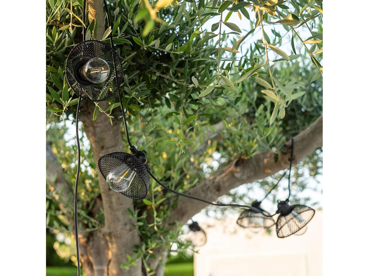 Guirnalda Solar Exterior LED de Bombillas Kodos 6.5m 3000K Blanco Cálido