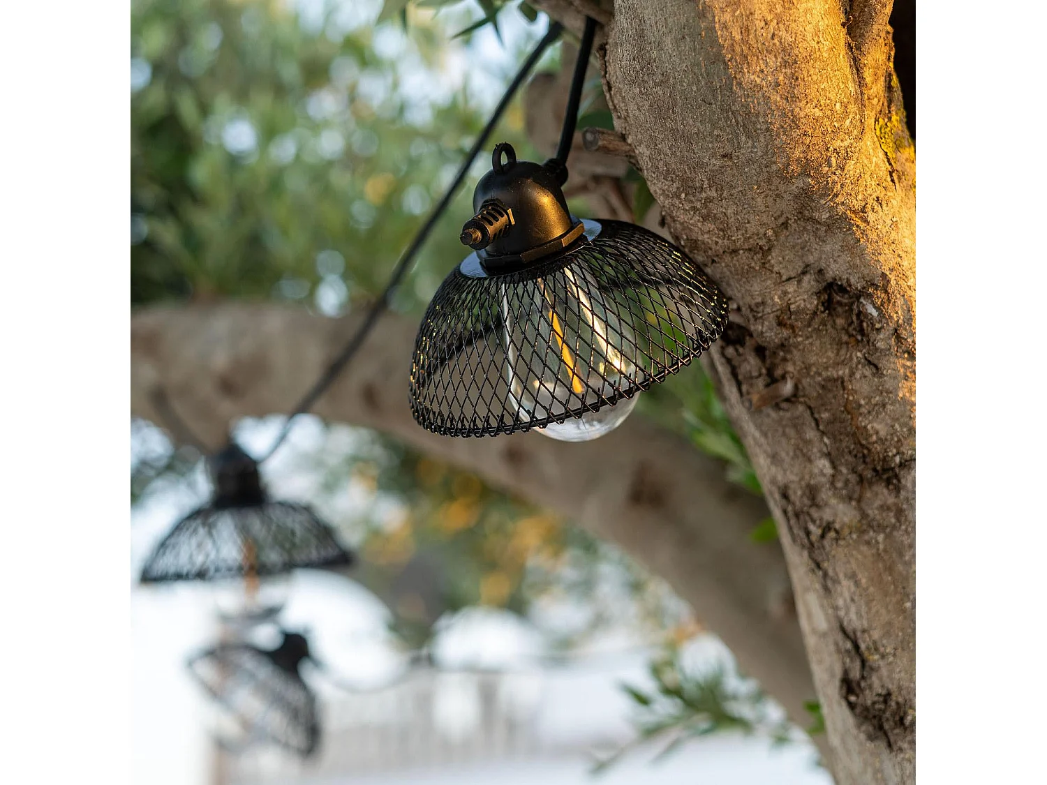 Guirnalda Solar Exterior LED de Bombillas Kodos 6.5m 3000K Blanco Cálido
