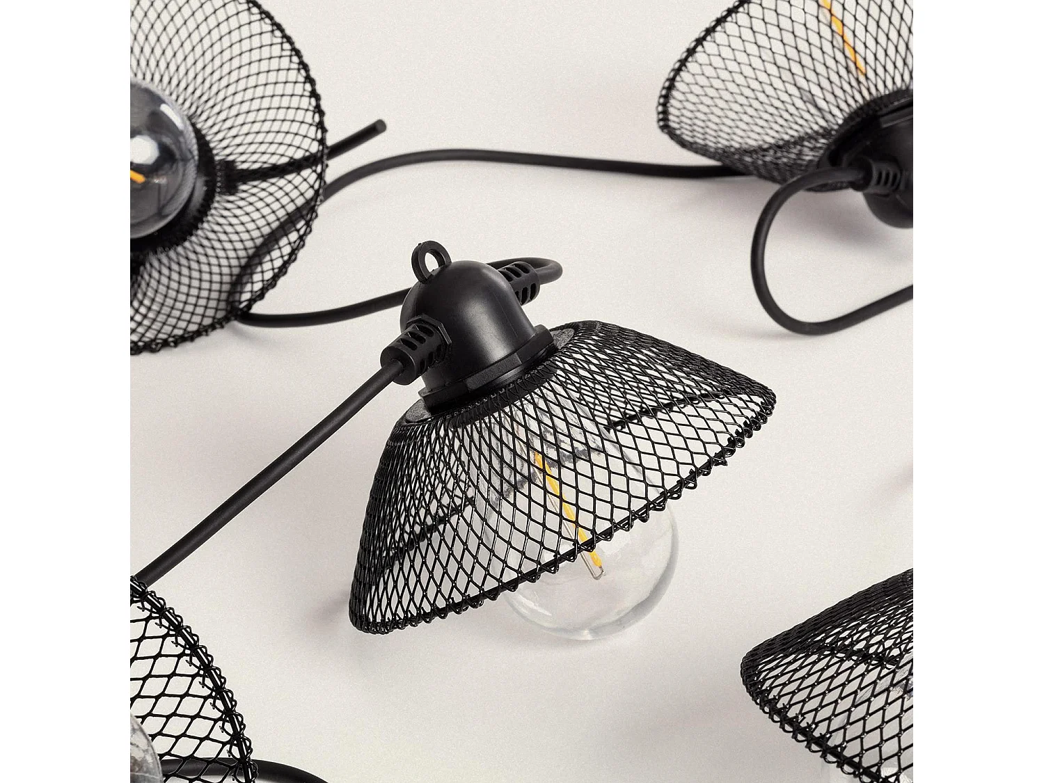 Guirnalda Solar Exterior LED de Bombillas Kodos 6.5m 3000K Blanco Cálido
