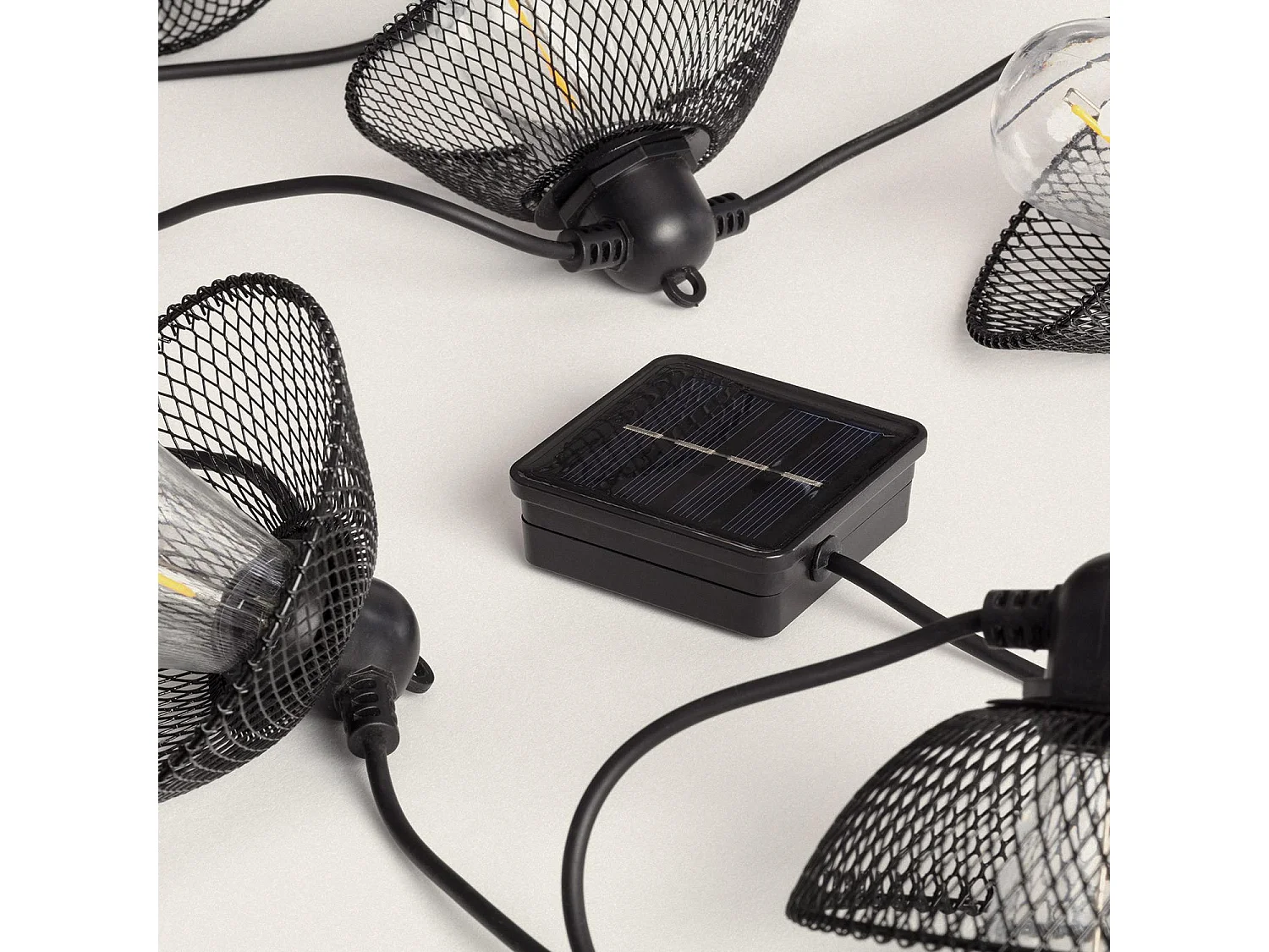 Guirnalda Solar Exterior LED de Bombillas Kodos 6.5m 3000K Blanco Cálido
