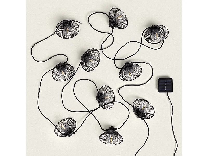 Guirnalda Solar Exterior LED de Bombillas Kodos 6.5m 3000K Blanco Cálido