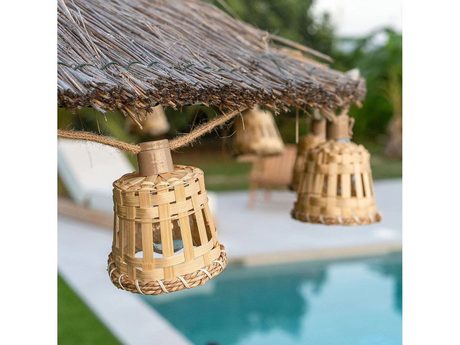 Ghirlanda LED Per Esterni con Batteria Baloo 7m Naturale