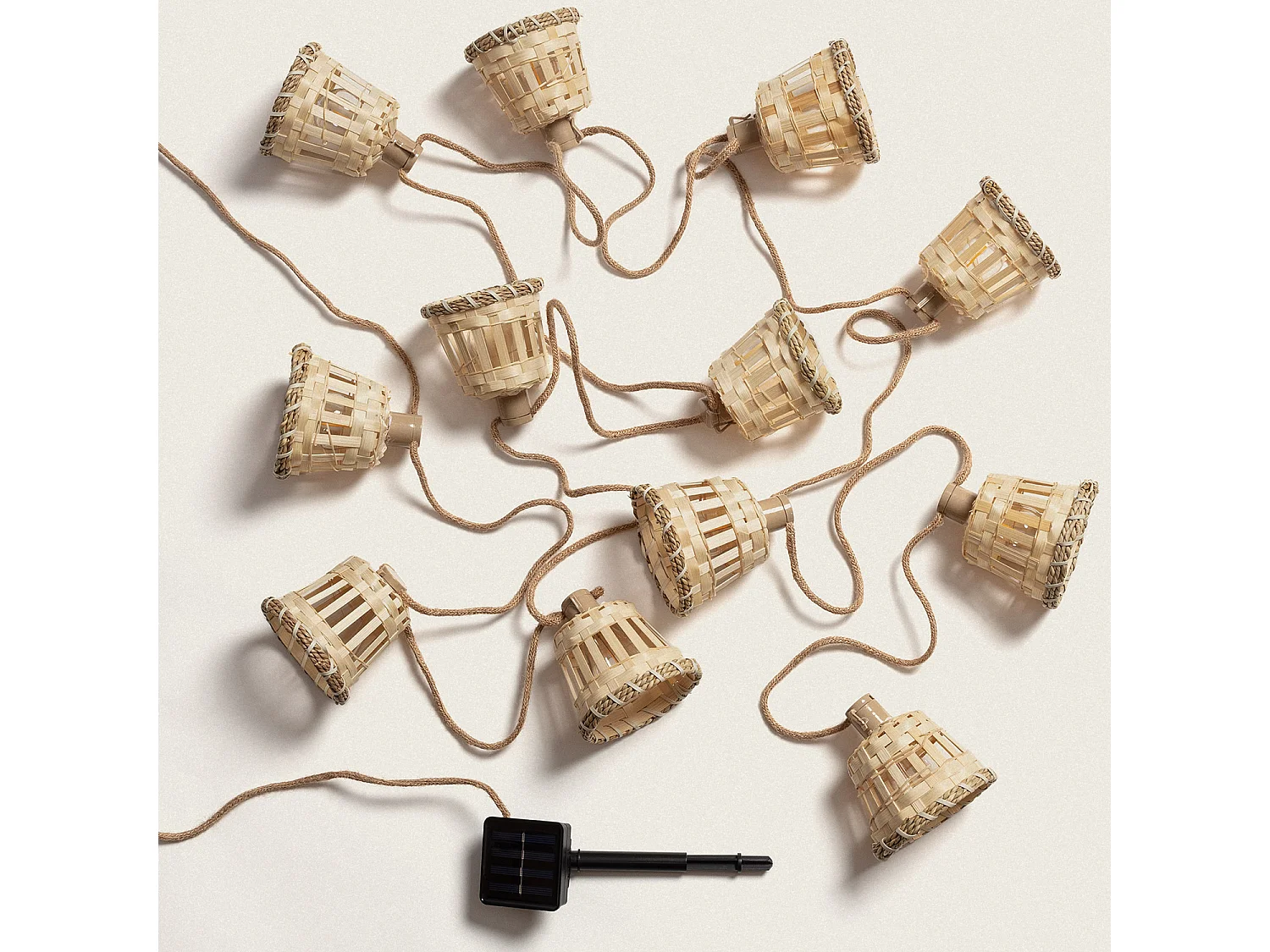 Ghirlanda LED Per Esterni con Batteria Baloo 7m Naturale