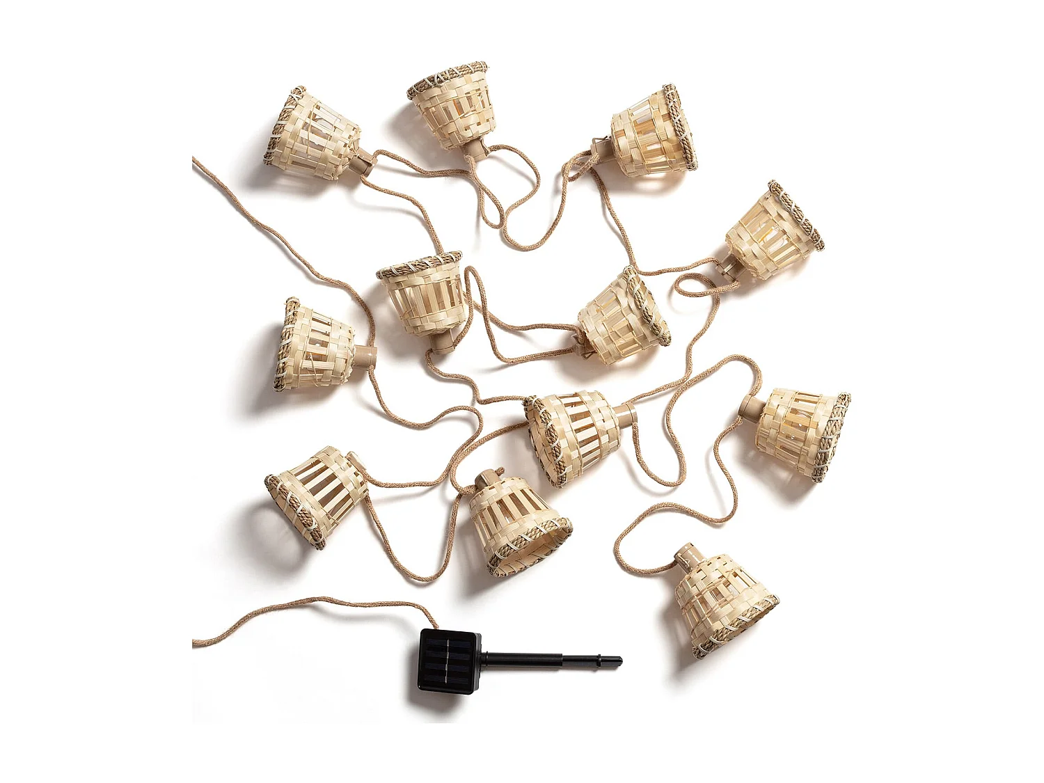 Ghirlanda LED Per Esterni con Batteria Baloo 7m Naturale