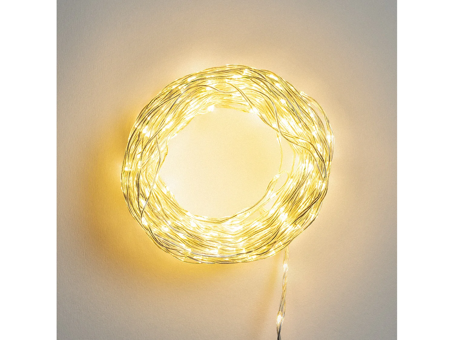 Guirnalda Exterior LED Transparente Blanco Cálido 18m Transparente