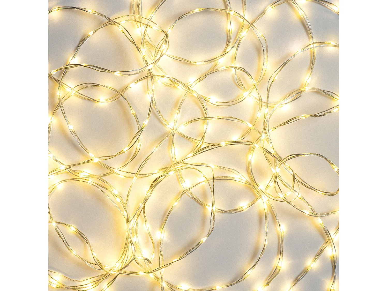 Guirnalda Exterior LED Transparente Blanco Cálido 18m Transparente