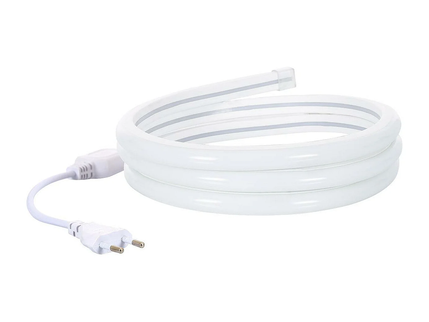 Striscia LED Neon Regolabile 220V Bianco Naturale Semicircolare 180 7.5W/m IP67 Taglio 100cm 10 m