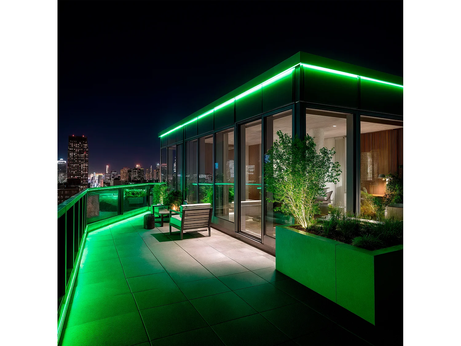 Tira LED Neón Regulable 220V BOBINA 50m Verde Semicircular 180 9W/m Corte 100cm IP67 Verde