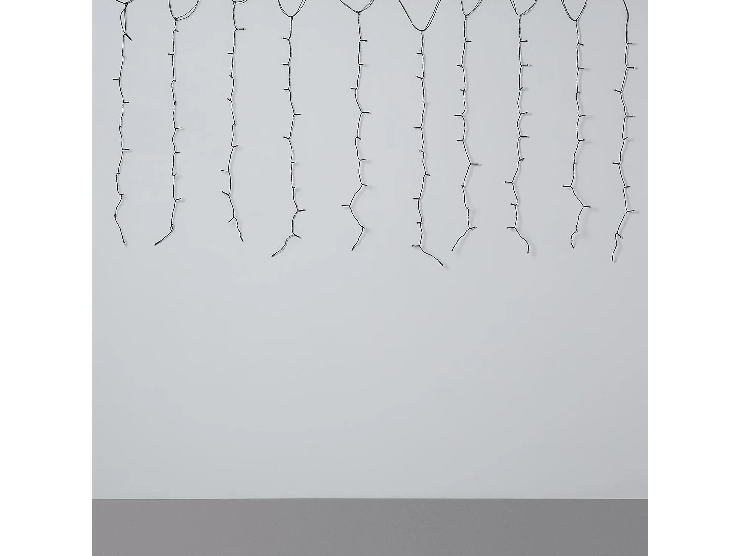 Rideau de Guirlande LED 3m Short Noir 3000K Blanc chaud